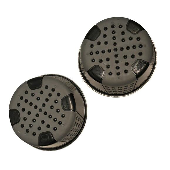 Stainless Steel Set of 2 Dog Bowls Gray Black - Picture 3 of 6